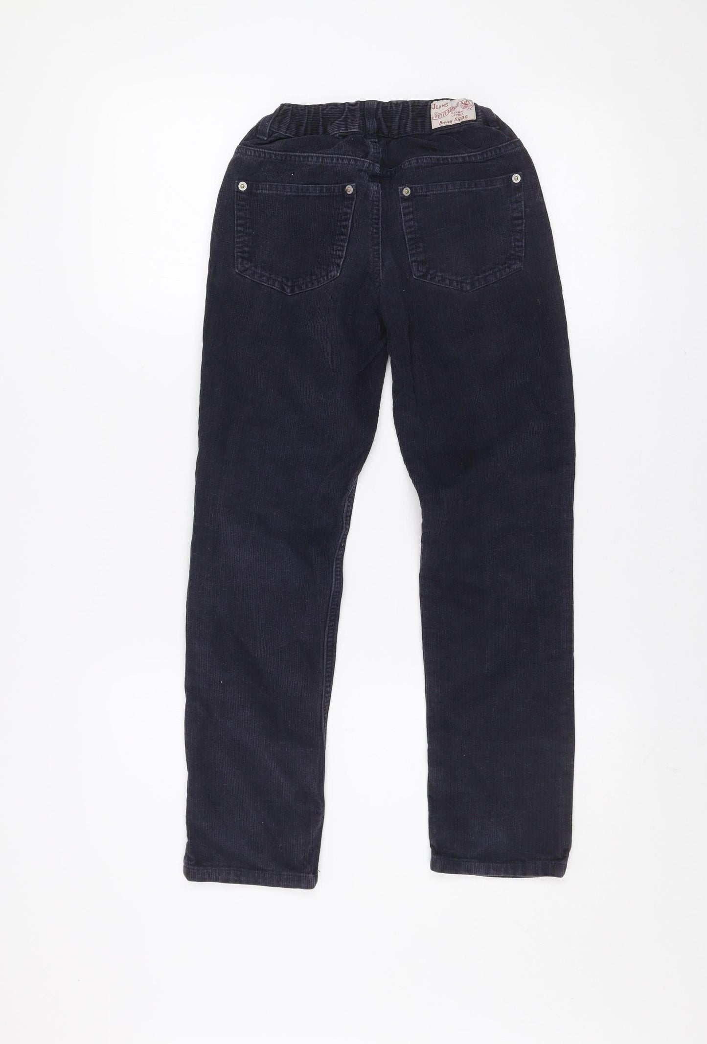 Boys UK Size 10 Years Petit Bateau Regular Fit Chino Black Trousers