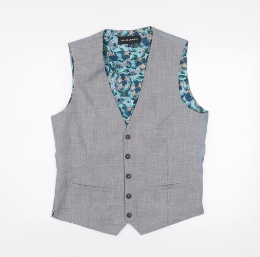 Mens UK Size M Taylor & Wright Regular Grey Suit Waistcoat