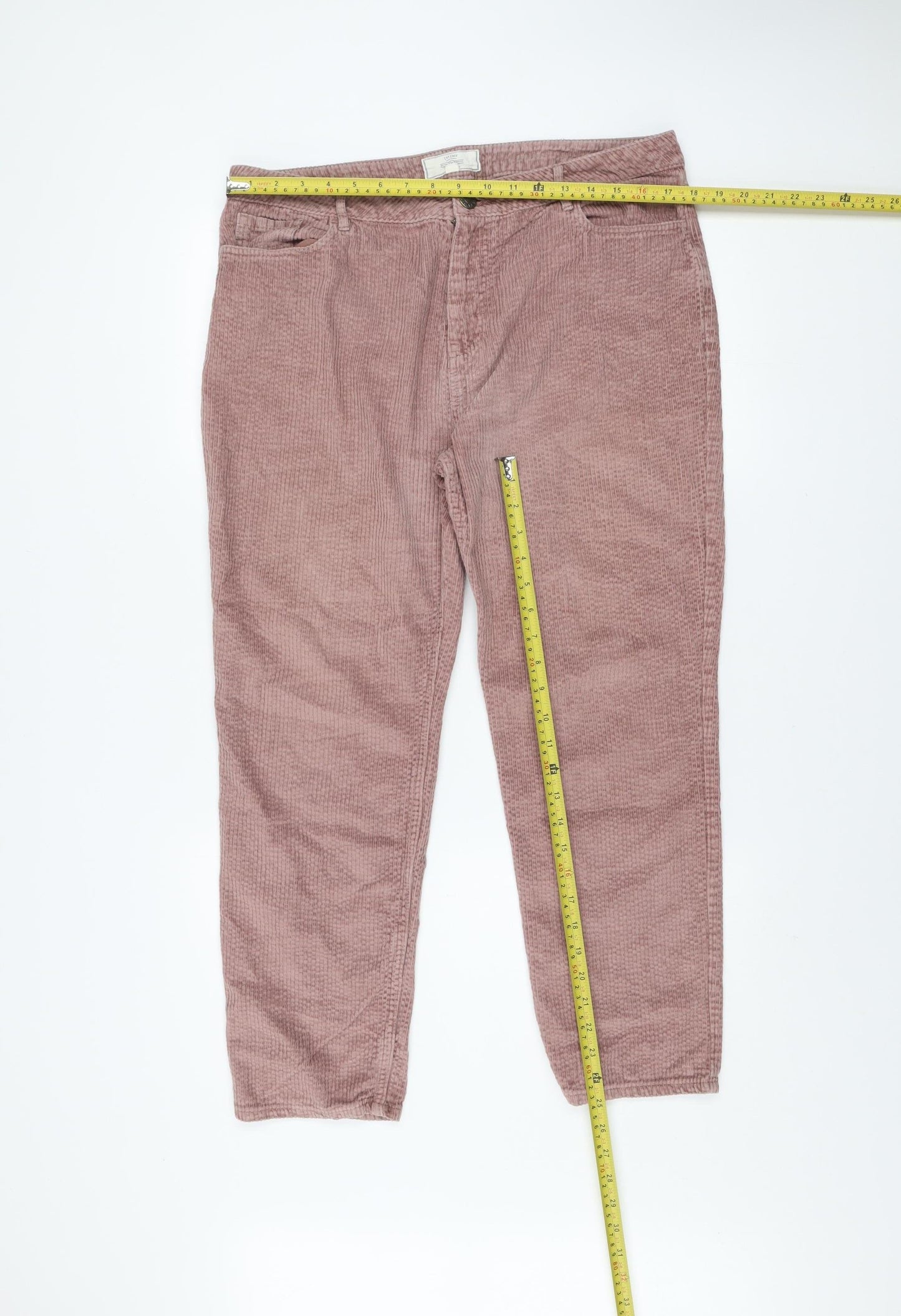 Fat Face Womens Pink Corduroy Chino Trousers Size 14 Regular