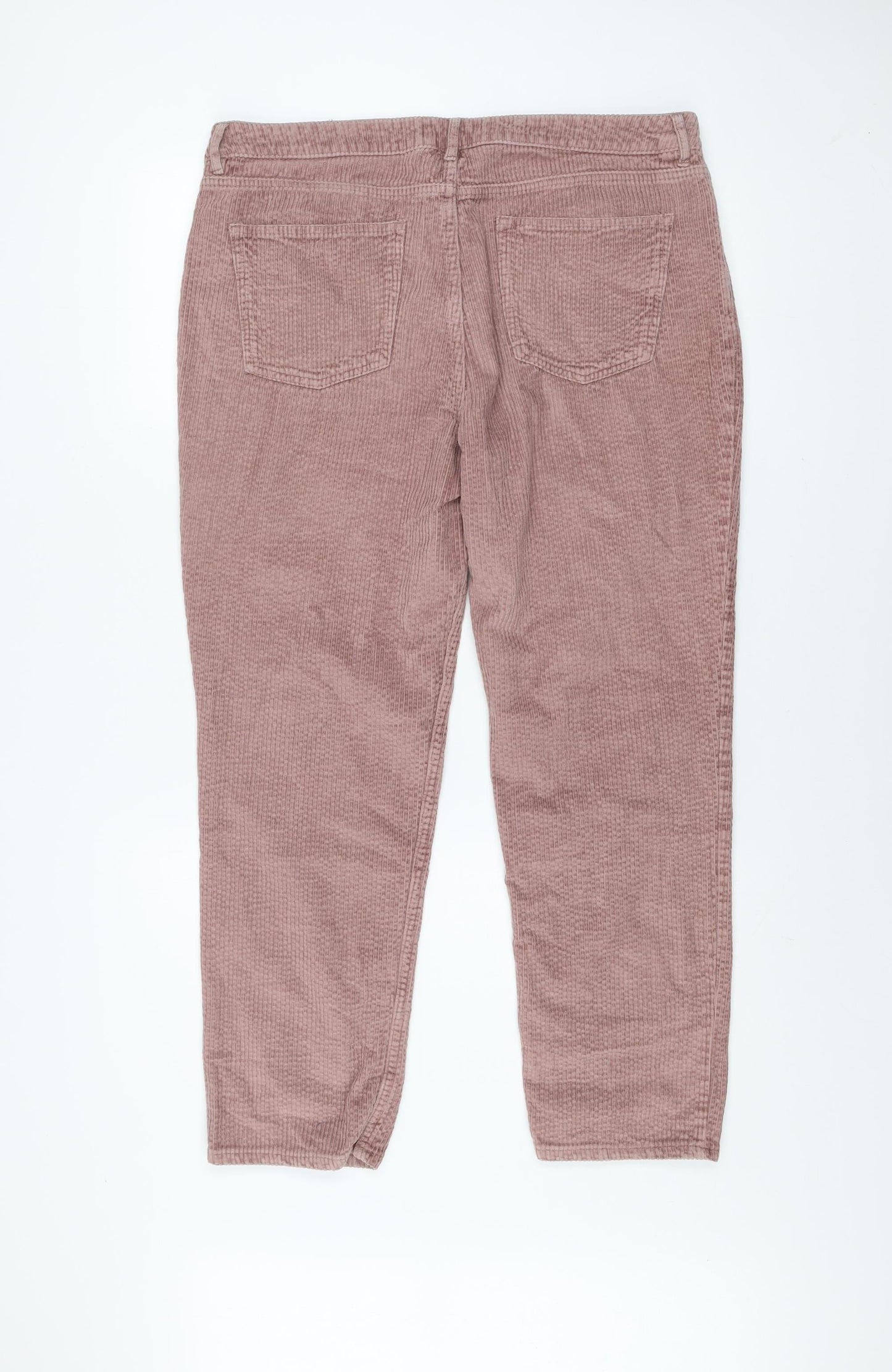 Fat Face Womens Pink Corduroy Chino Trousers Size 14 Regular