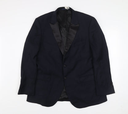Mens UK Size 46R Hawes & Curtis Regular Blue Suit Jacket