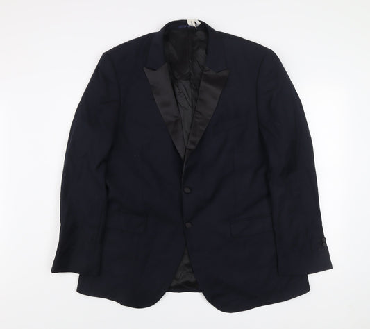 Mens UK Size 46R Hawes & Curtis Regular Blue Suit Jacket