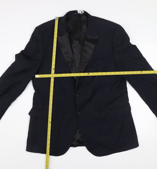 Mens UK Size 46R Hawes & Curtis Regular Blue Suit Jacket