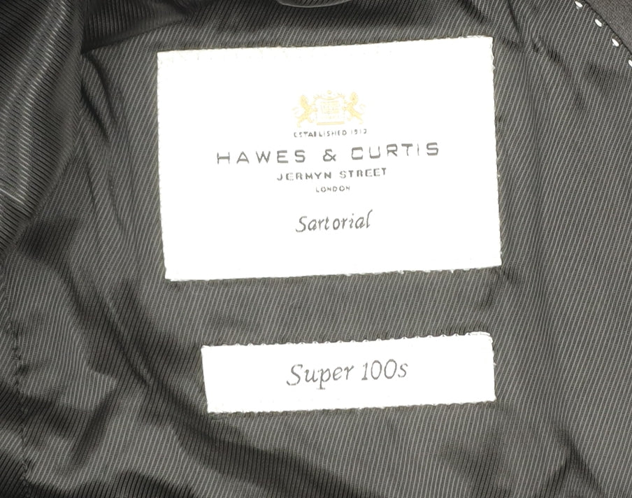 Mens UK Size 46R Hawes & Curtis Regular Blue Suit Jacket
