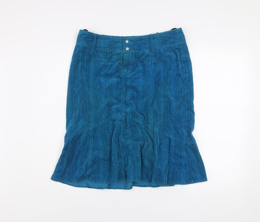 Womens UK Size L Watcher Flare Corduroy Skirt