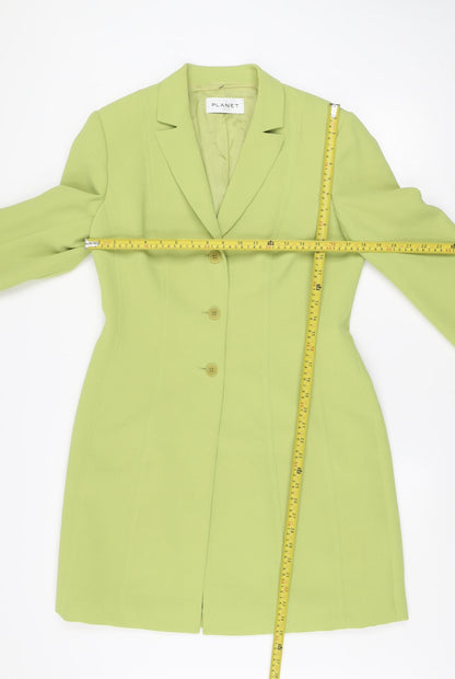Womens UK Size 12 Planet Green Overcoat