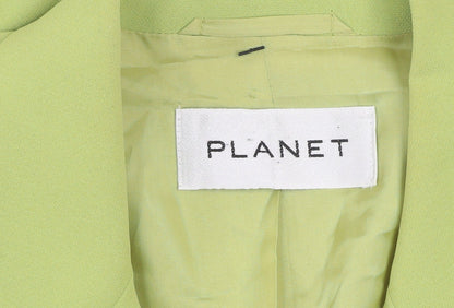 Womens UK Size 12 Planet Green Overcoat