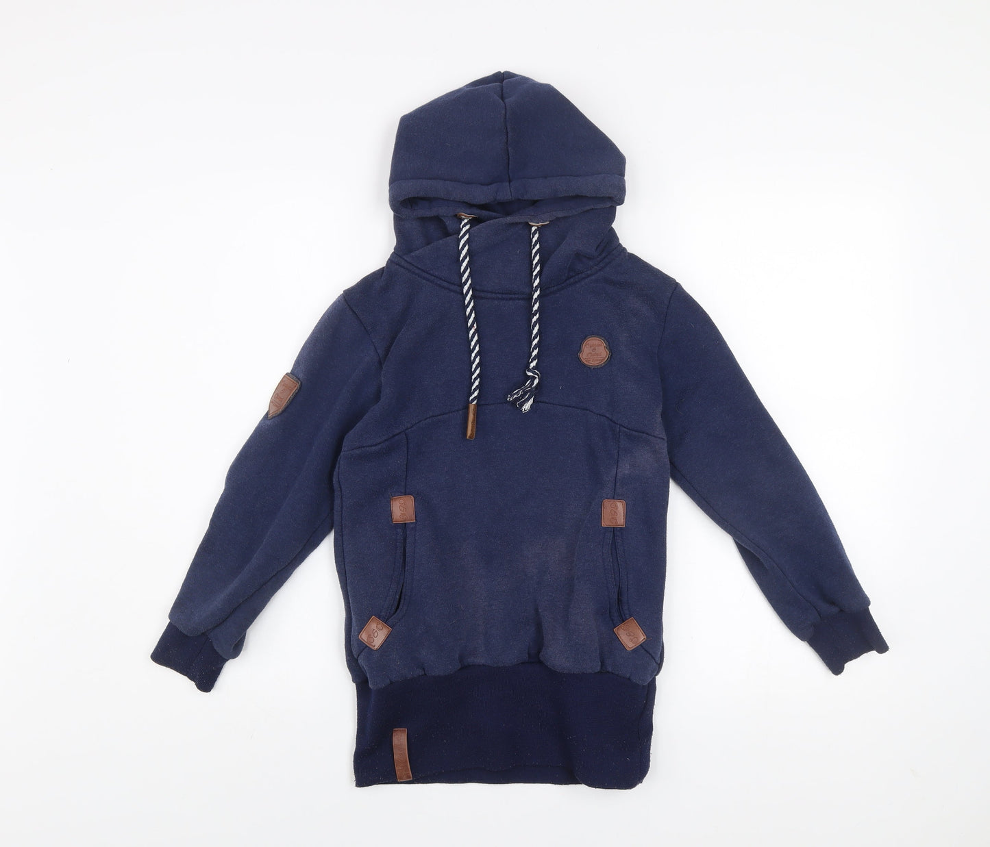 Girls UK Size 12 Years Squared & Cubed Blue Pullover Hoodie
