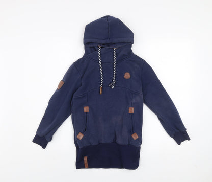 Girls UK Size 12 Years Squared & Cubed Blue Pullover Hoodie