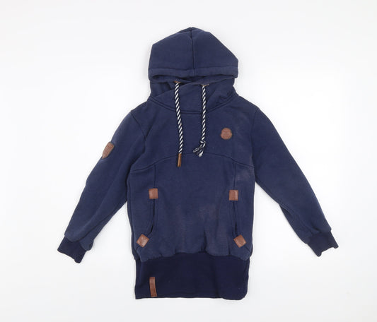 Girls UK Size 12 Years Squared & Cubed Blue Pullover Hoodie