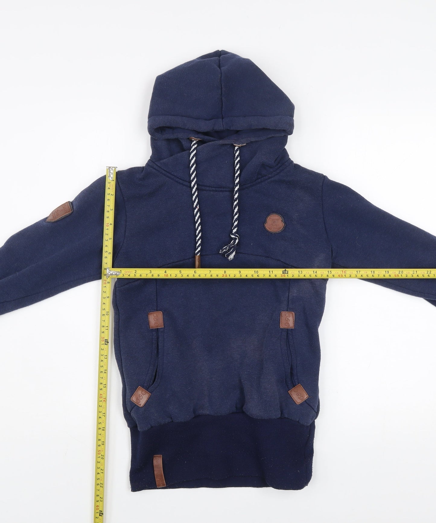 Girls UK Size 12 Years Squared & Cubed Blue Pullover Hoodie