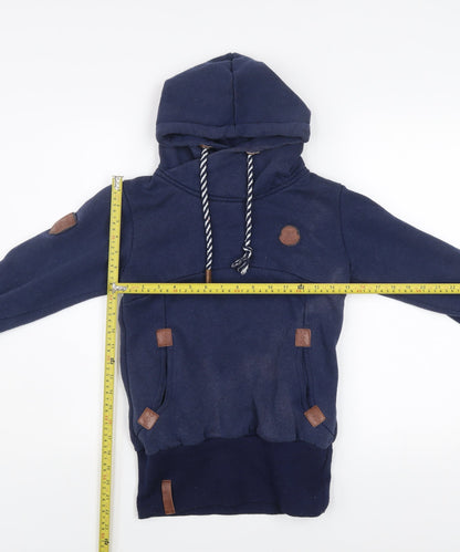 Girls UK Size 12 Years Squared & Cubed Blue Pullover Hoodie