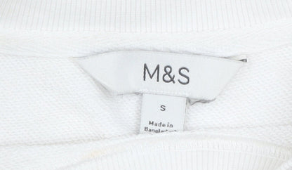 Womens UK Size S Marks and Spencer Beige Pullover Sweatshirt