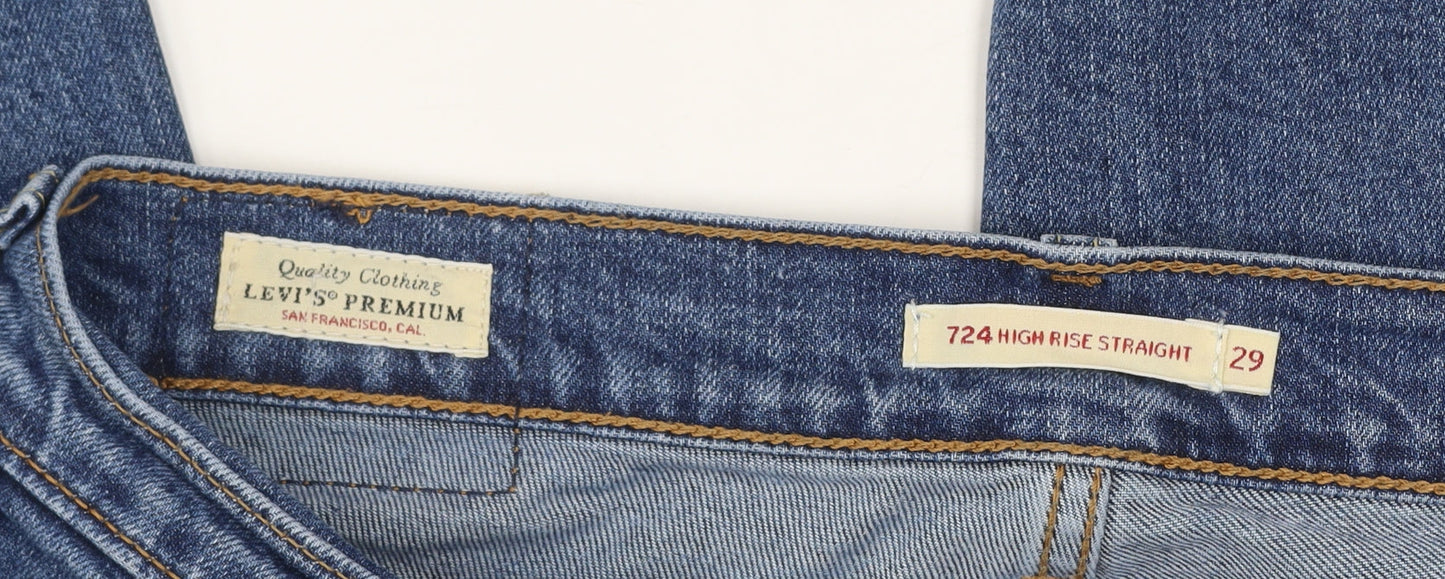 Levi's Premium Men's Blue 724 High Rise Straight Jeans Size 29 Denim