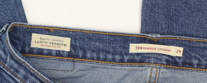 Levi's Premium Men's Blue 724 High Rise Straight Jeans Size 29 Denim