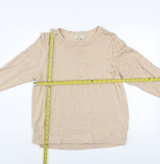 Womens UK Size L Oasis Beige Pullover Sweatshirt