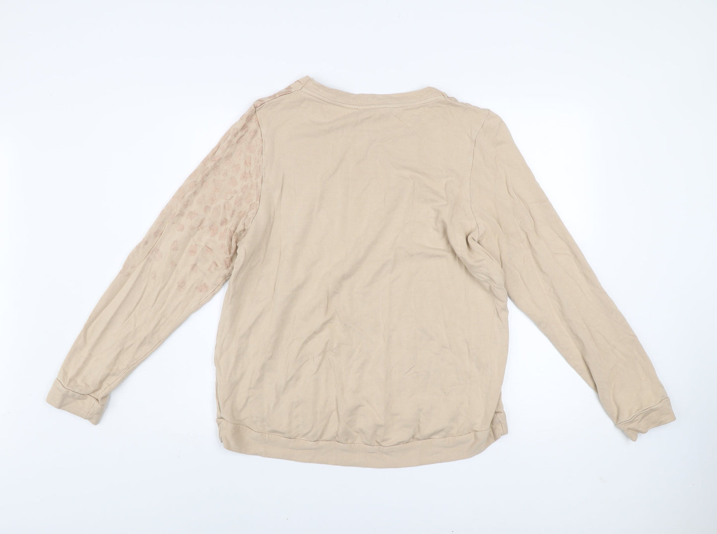Womens UK Size L Oasis Beige Pullover Sweatshirt
