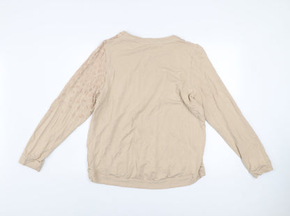Womens UK Size L Oasis Beige Pullover Sweatshirt