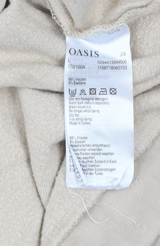 Womens UK Size L Oasis Beige Pullover Sweatshirt