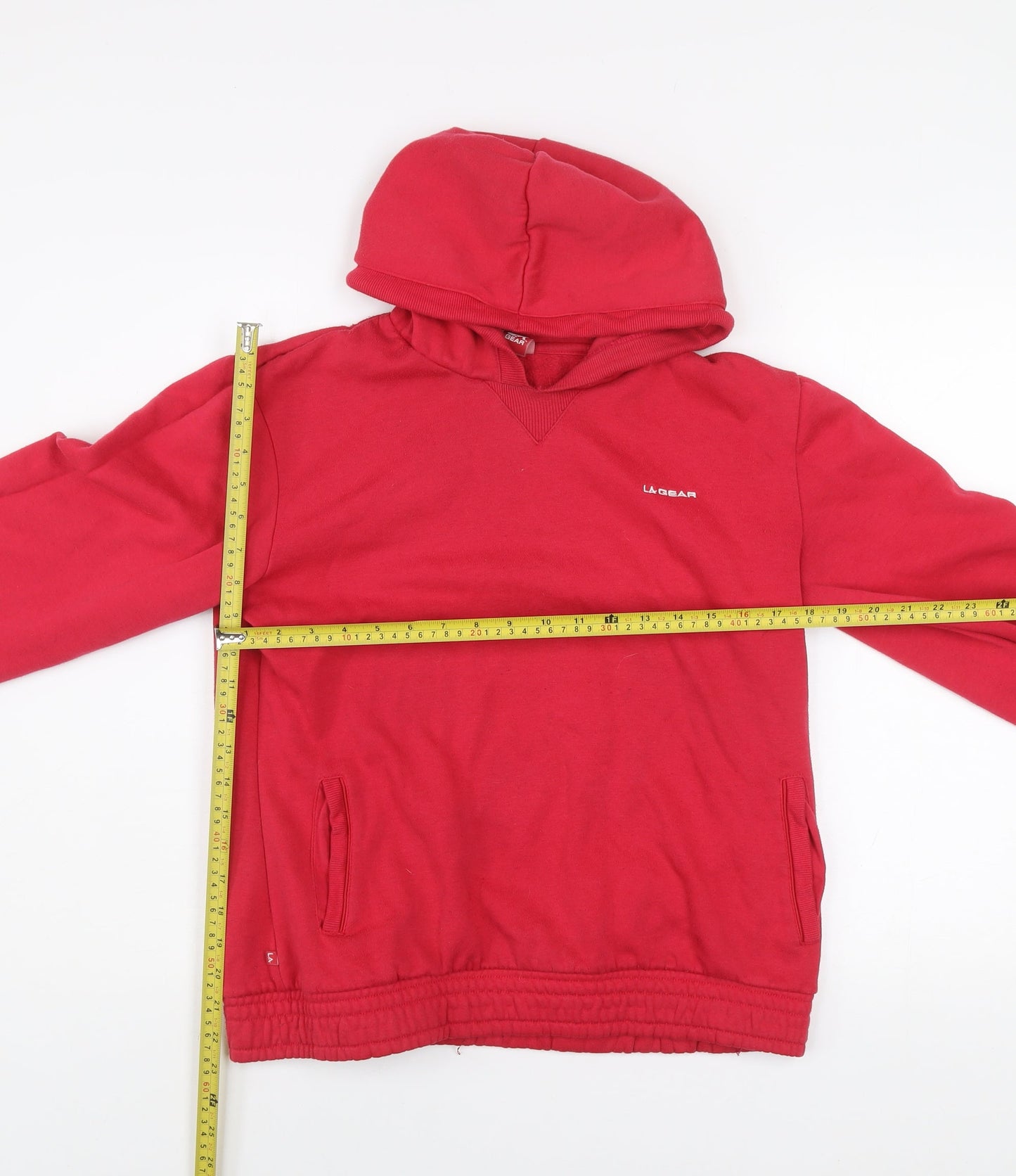 Womens UK Size 16 LA Gear Red Pullover Hoodie