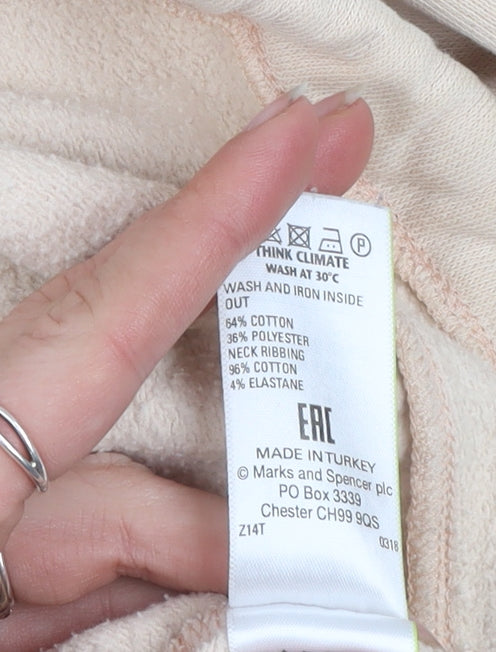 Womens UK Size 12 Marks and Spencer Beige Pullover Sweatshirt