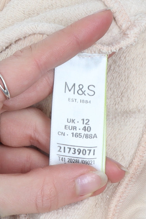 Womens UK Size 12 Marks and Spencer Beige Pullover Sweatshirt