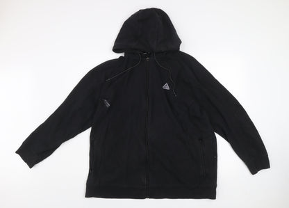 -9° Peak Men’s Black 2XL Hooded Full Zip Fleece Jacket