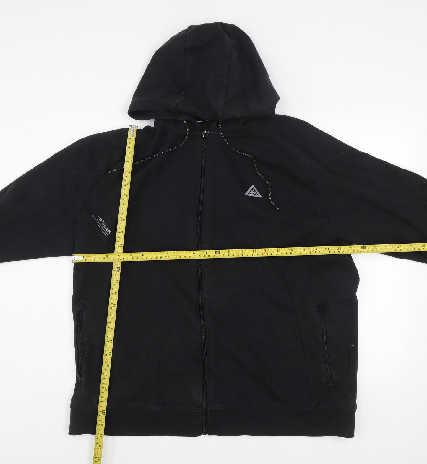 -9° Peak Men’s Black 2XL Hooded Full Zip Fleece Jacket