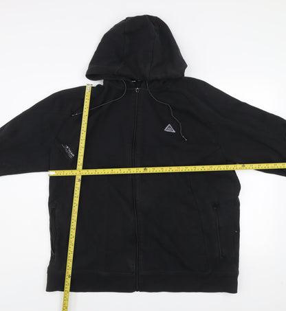 -9° Peak Men’s Black 2XL Hooded Full Zip Fleece Jacket