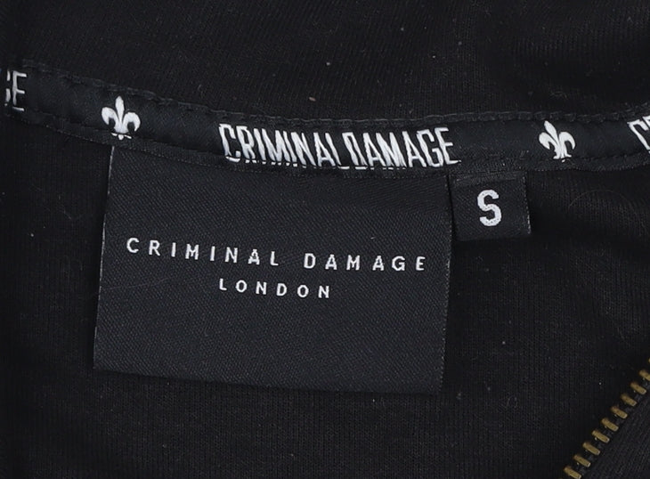 Criminal Damage Men's Black Red White Track Jacket Size S Full Zip