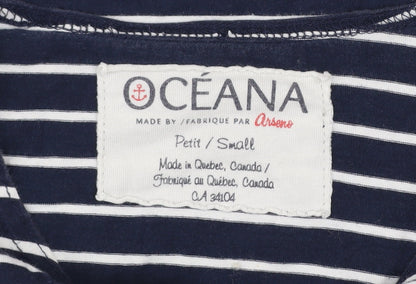 Womens UK Size S Oceana Blue Basic T-Shirt