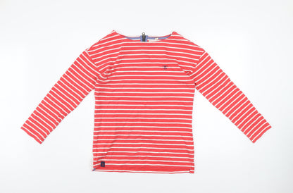 Womens UK Size 12 LIGHTHOUSE Red Basic T-Shirt