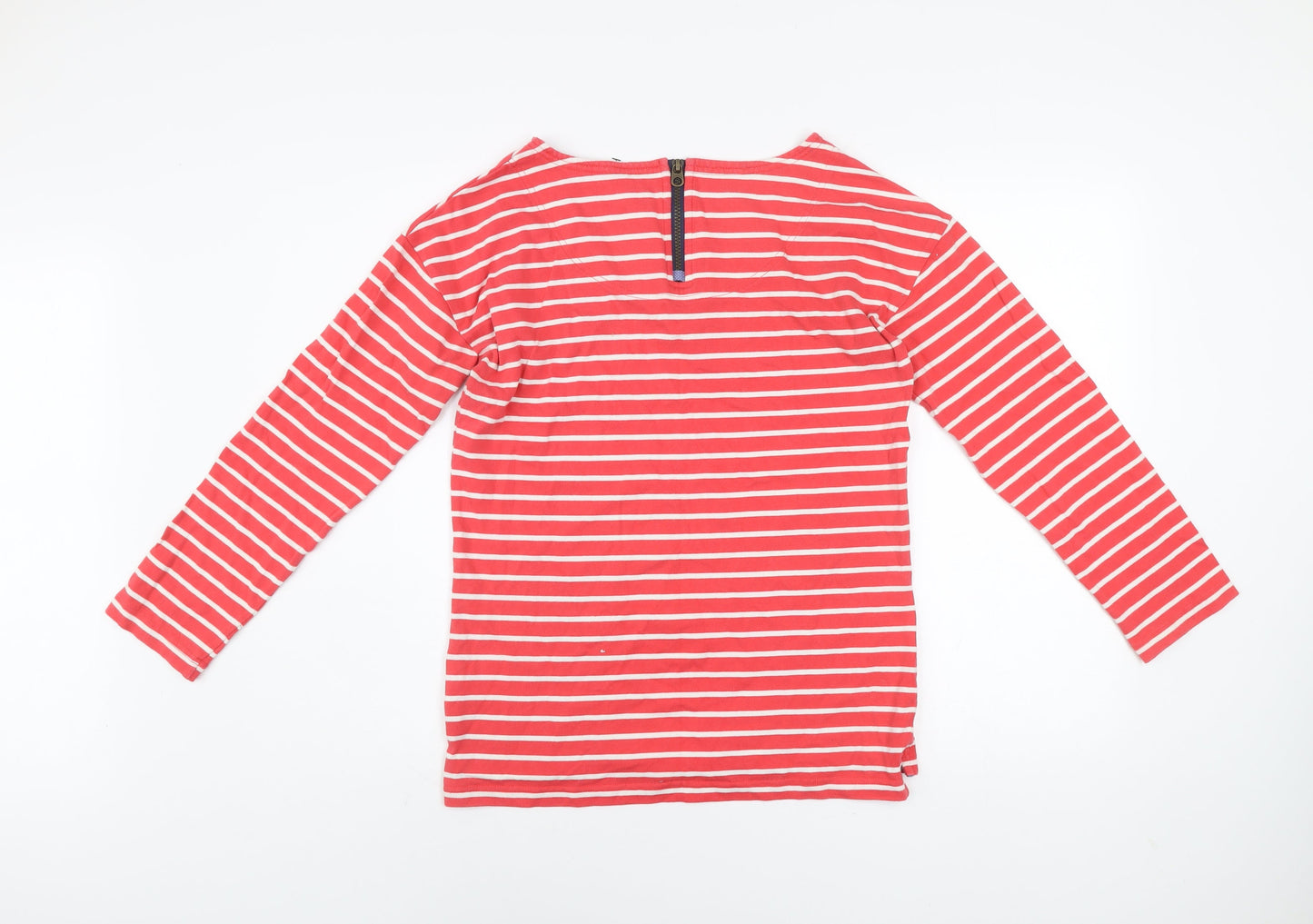 Womens UK Size 12 LIGHTHOUSE Red Basic T-Shirt