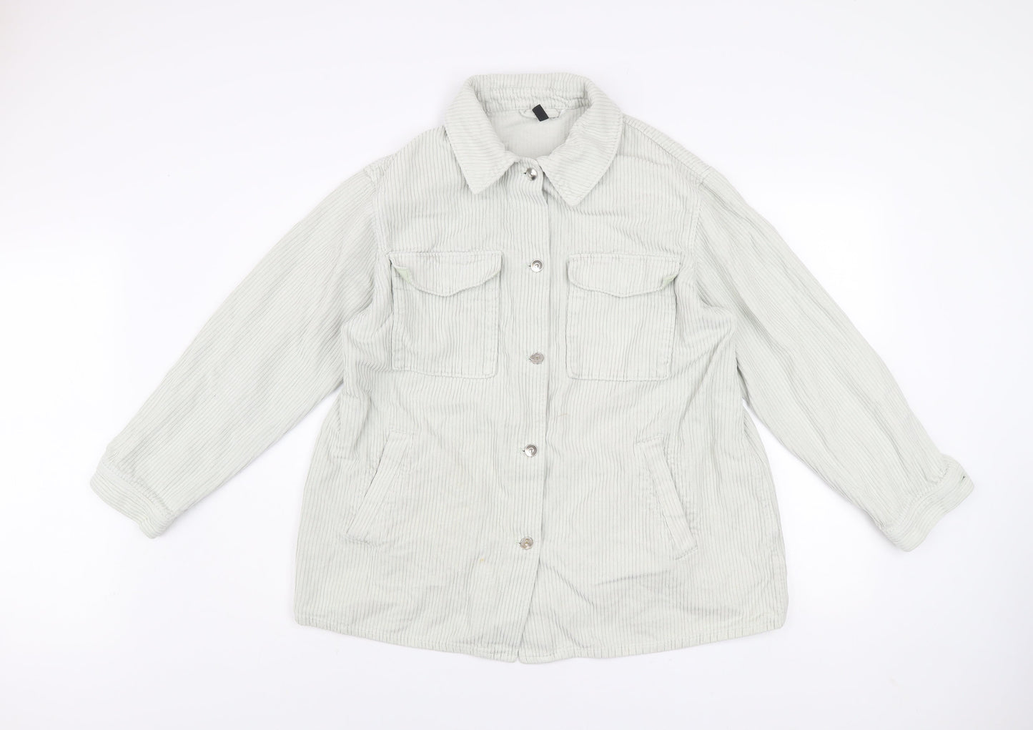 H&M Divided Women’s Beige Corduroy Button Jacket Size M