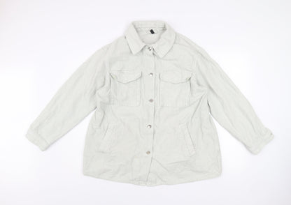 H&M Divided Women’s Beige Corduroy Button Jacket Size M