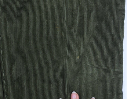 Clifford James Men's Green Corduroy Trousers 38R Classic Fit Cotton