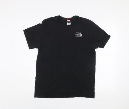 The North Face Mens Black Regular Fit Graphic Print Cotton T-Shirt M