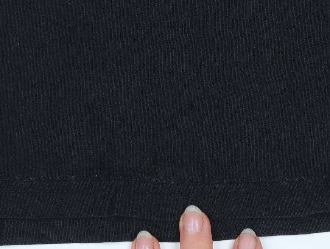 The North Face Mens Black Regular Fit Graphic Print Cotton T-Shirt M