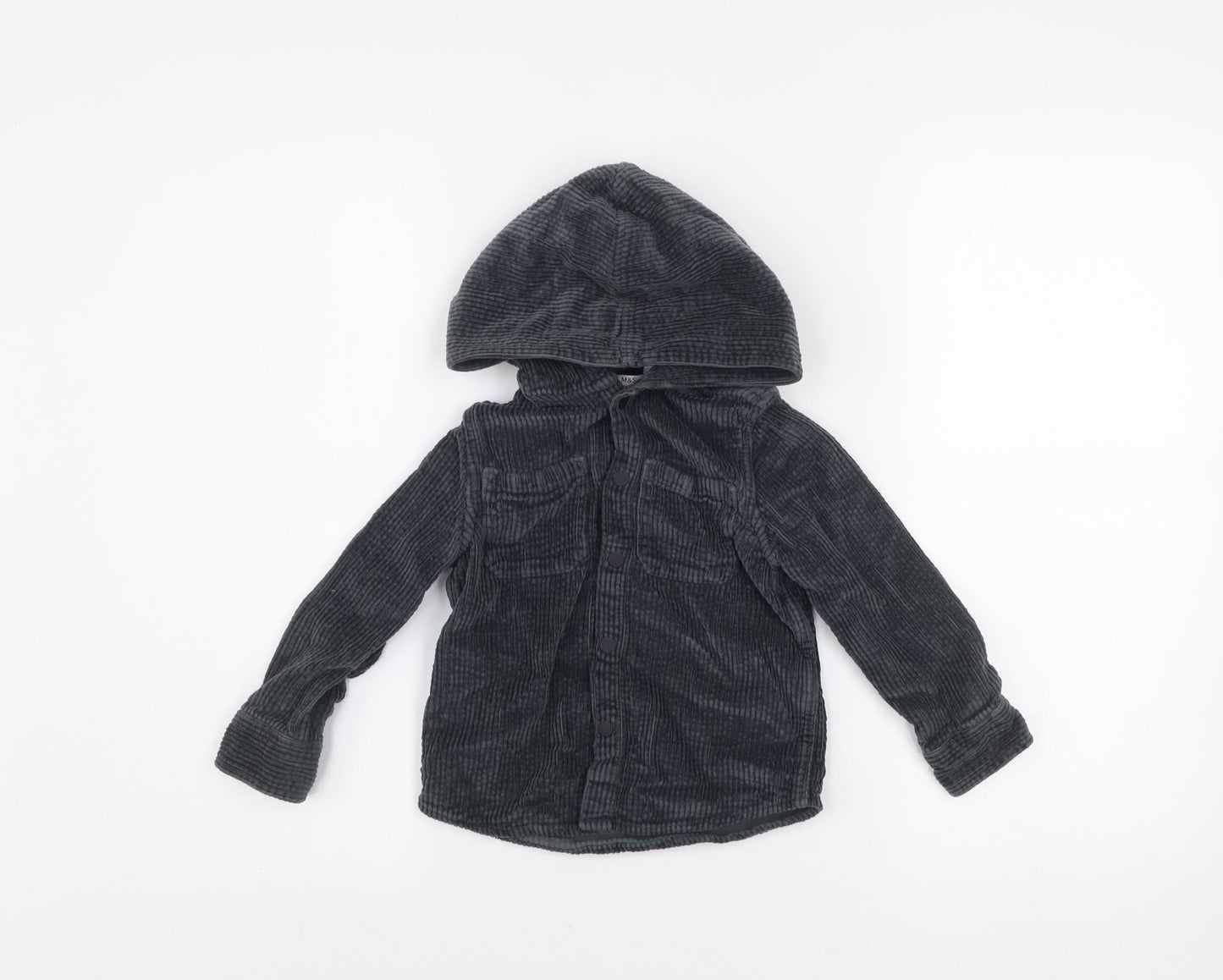Boys UK Size 2-3 Years Marks and Spencer Grey Shirt Jacket