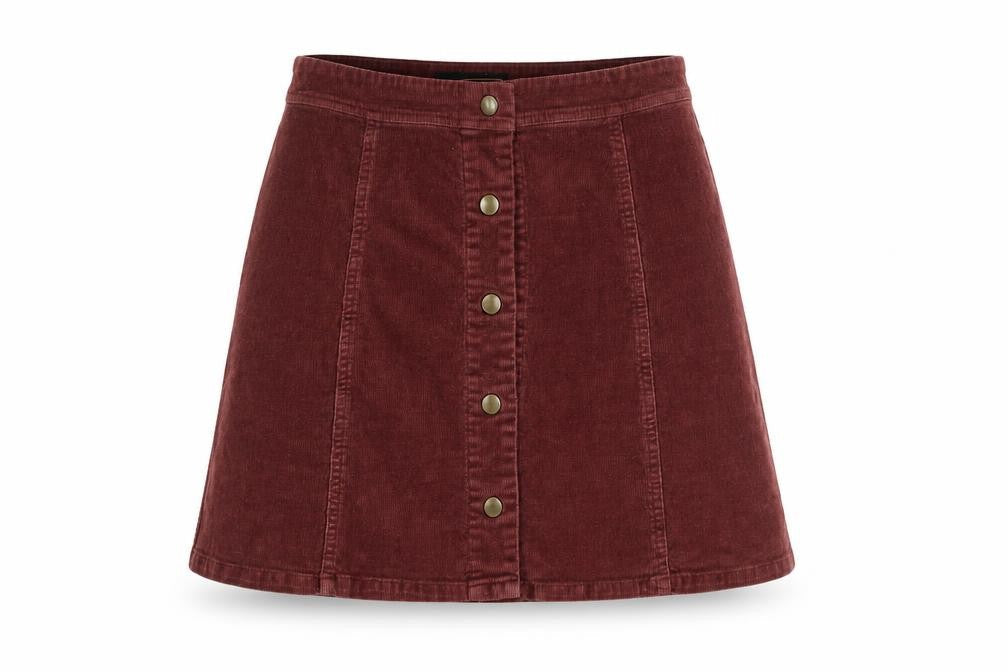 Womens UK Size 2XS Seven Sisters A-Line Corduroy Skirt