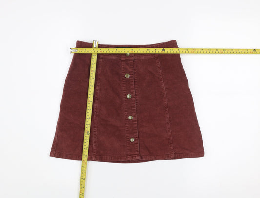 Womens UK Size 2XS Seven Sisters A-Line Corduroy Skirt