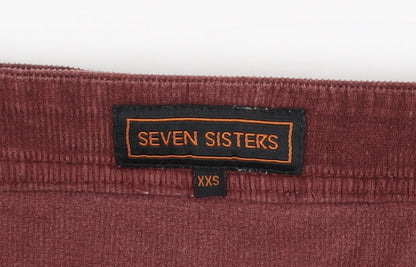 Womens UK Size 2XS Seven Sisters A-Line Corduroy Skirt