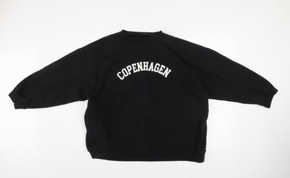 Womens UK Size L PRETTYLITTLETHING Black Pullover Sweatshirt