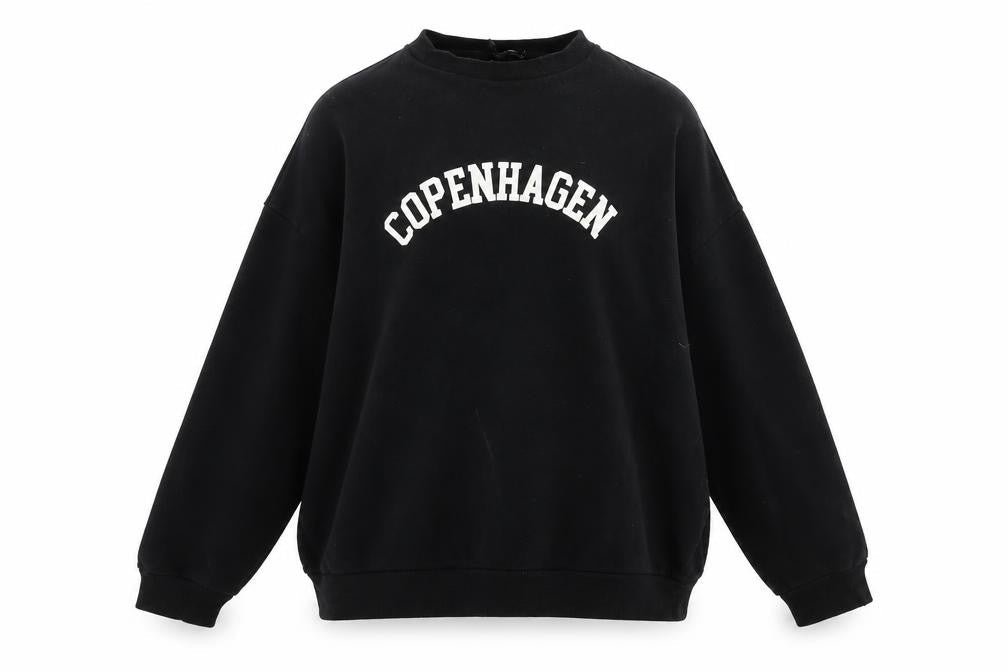 Womens UK Size L PRETTYLITTLETHING Black Pullover Sweatshirt