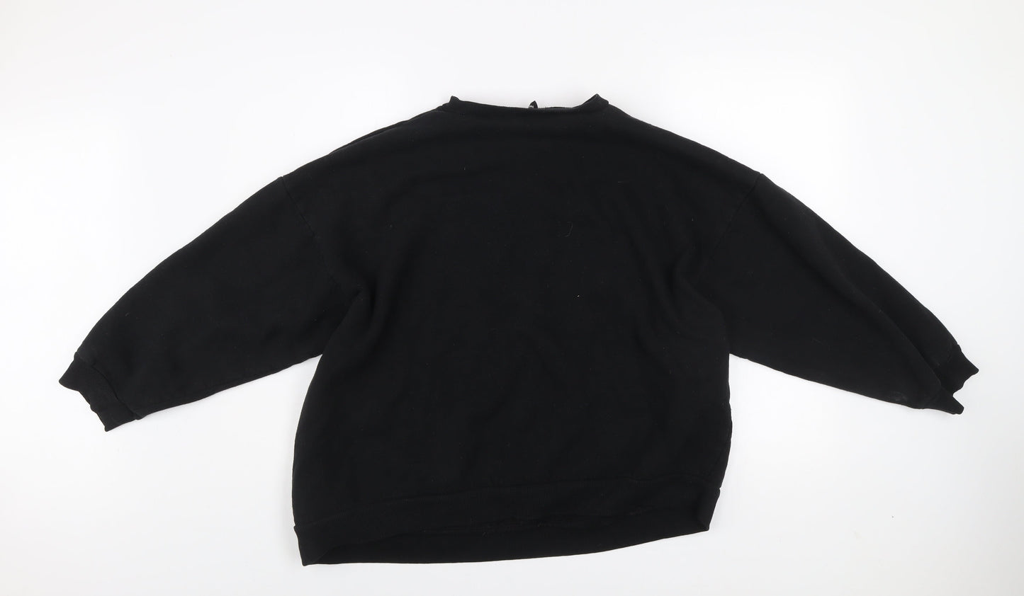 Womens UK Size L PRETTYLITTLETHING Black Pullover Sweatshirt
