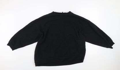 Womens UK Size L PRETTYLITTLETHING Black Pullover Sweatshirt