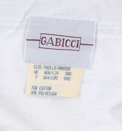 Gabicci Men’s Green Corduroy Trousers 36W 34L Regular Fit