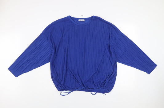Womens UK Size 22 Marks and Spencer Blue Tunic Blouse