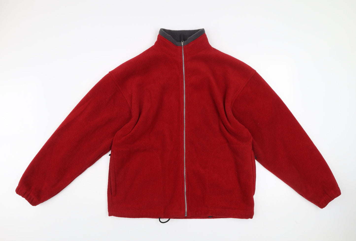 Antartex Men's Red Fleece Full Zip Jacket Size M Regular Fit