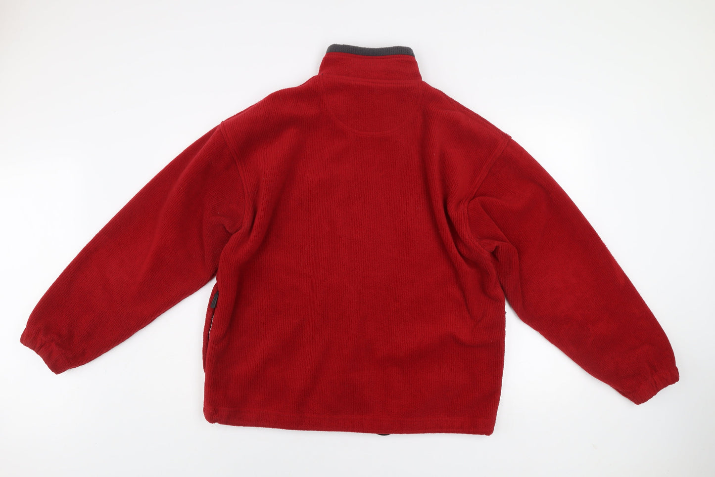 Antartex Men's Red Fleece Full Zip Jacket Size M Regular Fit